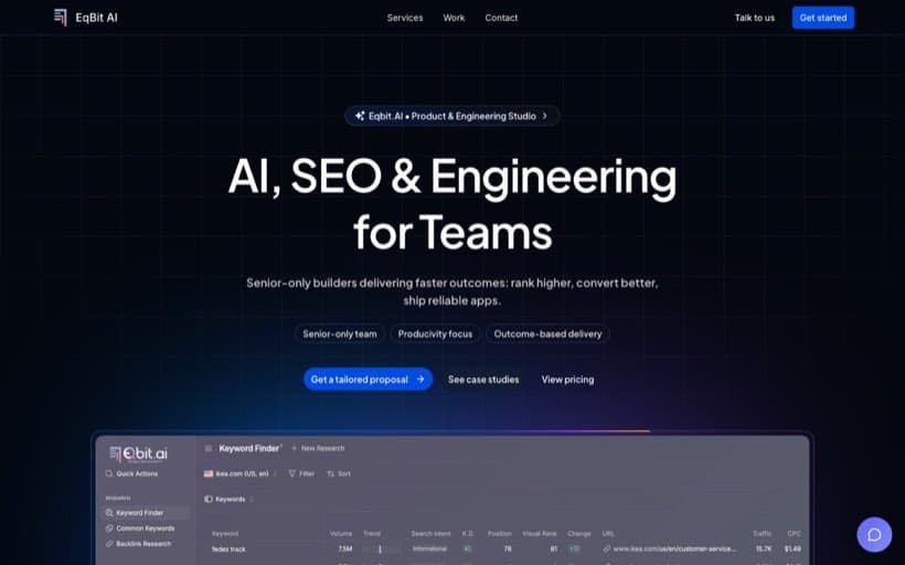 Eqbit AI website